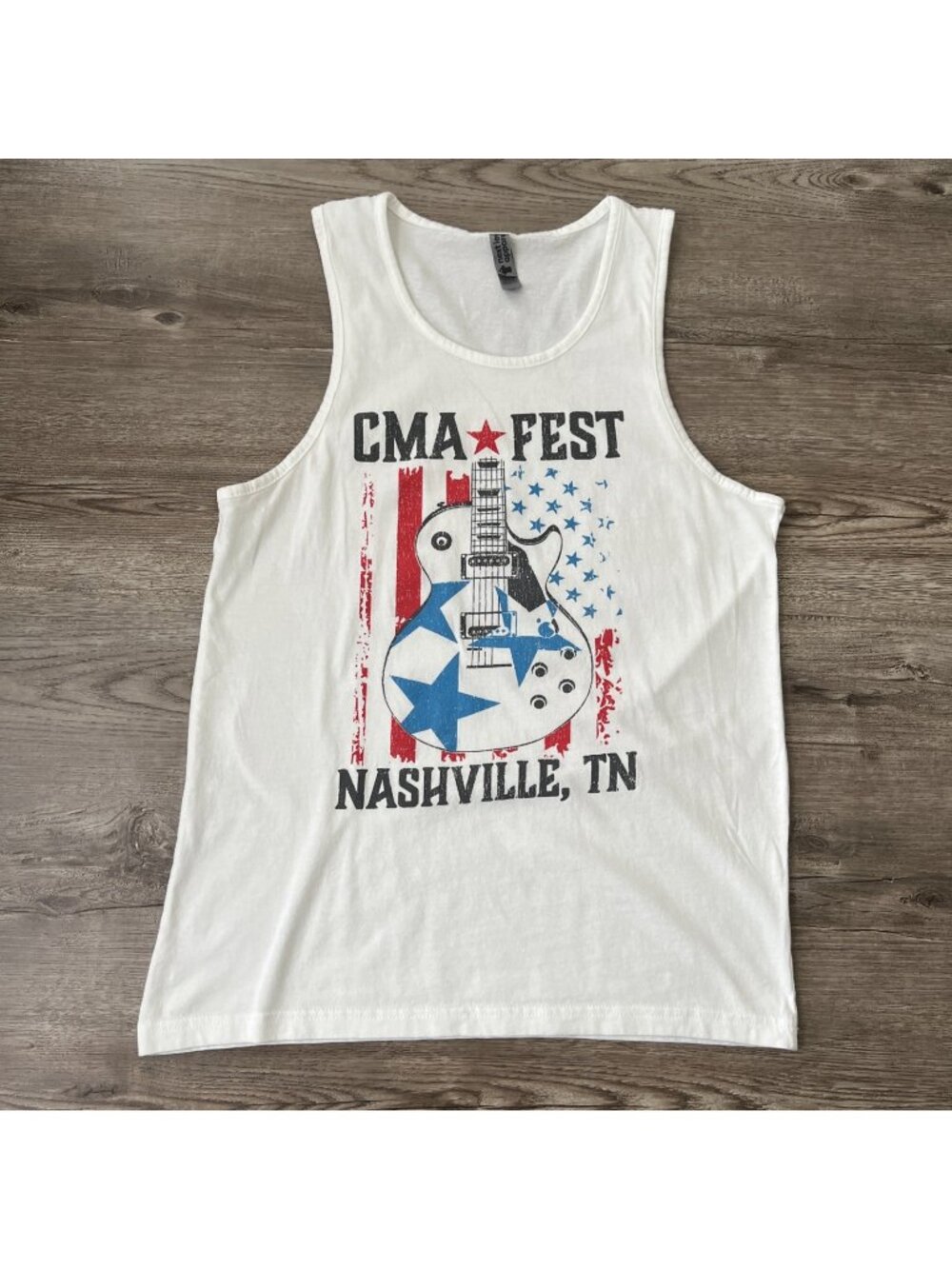 CMA FEST Nashville Tennessee Sleeveless Tank Mens Small White